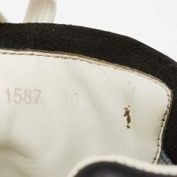 Pre Owned حذاء رياضي دولتشي أند غابانا بورتوفينو جلد نابا أبيض/ أسود مقاس 44