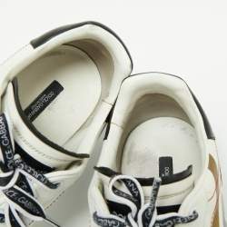 Pre Owned حذاء رياضي دولتشي أند غابانا بورتوفينو جلد أسود/ أبيض مقاس 44