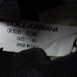 مملوكة مسبقًا حذاء رياضي دولتشي أند غابانا سورينتو قماش تريكو أبيض / أسود مقاس 40