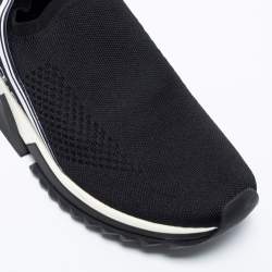 مملوكة مسبقًا حذاء رياضي دولتشي أند غابانا سورينتو قماش تريكو أبيض / أسود مقاس 40