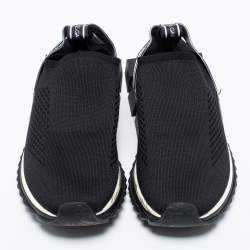 مملوكة مسبقًا حذاء رياضي دولتشي أند غابانا سورينتو قماش تريكو أبيض / أسود مقاس 40