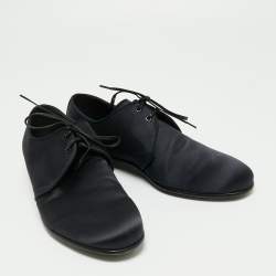 Dolce & Gabbana Navy Blue Satin Lace Up  Derby Size 41