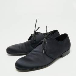 Dolce & Gabbana Navy Blue Satin Lace Up  Derby Size 41