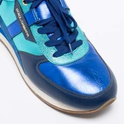 Dolce & Gabbana Multicolor Leather Low Top Sneakers Size 40