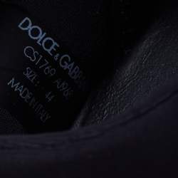 مملوكة مسبقًا Dolce & Gabbana Black Mesh And Leather Low Top Sneakers Size 44