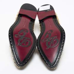 Dolce & Gabbana Black Suede Crystal Embellished Lace Up Derby Size 42