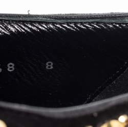 Dolce & Gabbana Black Suede Crystal Embellished Lace Up Derby Size 42