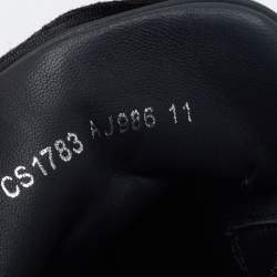 Pre Owned Dolce & Gabbana Black Rubber And Patent Leather Portofino Low Top Sneakers Size 45