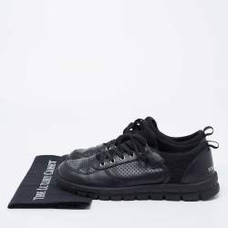 Pre Owned Dolce & Gabbana Black Leather Low Top Sneakers Size 42