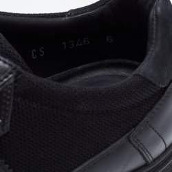 Pre Owned حذاء رياضي دولتشي أند غابانا شبك وجلد مخرم أسود بعنق منخفض مقاس 40