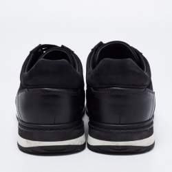 Pre Owned حذاء رياضي دولتشي أند غابانا شبك وجلد مخرم أسود بعنق منخفض مقاس 40