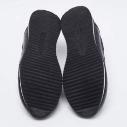 Pre Owned حذاء رياضي دولتشي أند غابانا شبك وجلد مخرم أسود بعنق منخفض مقاس 40