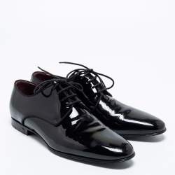 مملوكة مسبقًا حذاء ديربي دولتشي أند غابانا جلد لامع أسود مقاس 42