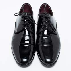 مملوكة مسبقًا حذاء ديربي دولتشي أند غابانا جلد لامع أسود مقاس 42