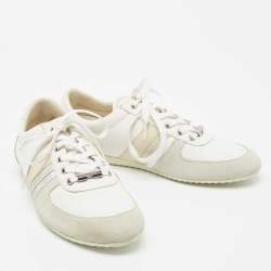 Dolce & Gabbana Tri Color Suede and Leather Low-Top Sneakers Size 42