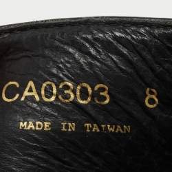 Dolce & Gabbana Black Leather Criss Cross Strap Flat Sandals Size 42 