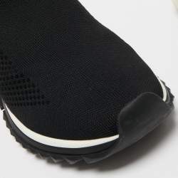 مملوكة مسبقًا Dolce & Gabbana Black/White Knit Fabric Sorrento Sneakers Size 43.5