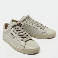 Dolce & Gabbana Grey Leather Low-Top Sneakers Size 41