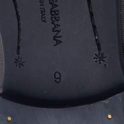 Pre Owned Dolce & Gabbana Grey Printed Canvas Smoking Slippers Size 43