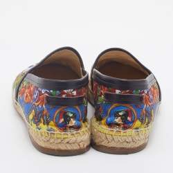 Pre Owned Dolce & Gabbana Multicolor Printed Canvas Slip On Espadrilles Size 43