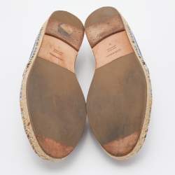 Pre Owned Dolce & Gabbana Multicolor Printed Canvas Slip On Espadrilles Size 43