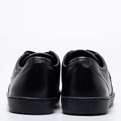 Pre Owned Dolce & Gabbana Black Leather Low-Top Sneakers Size 44
