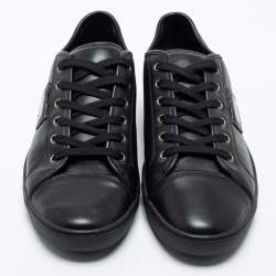 Pre Owned Dolce & Gabbana Black Leather Low-Top Sneakers Size 44