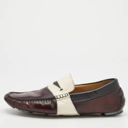 D&G Multicolor Leather Penny Slip On Loafers Size 42