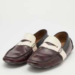 D&G Multicolor Leather Penny Slip On Loafers Size 42