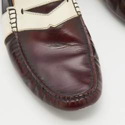 D&G Multicolor Leather Penny Slip On Loafers Size 42