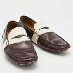 D&G Multicolor Leather Penny Slip On Loafers Size 42