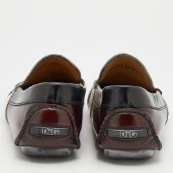 D&G Multicolor Leather Penny Slip On Loafers Size 42
