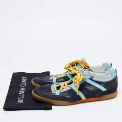 Dolce & Gabbana Multicolor Leather, Suede and Mesh Low-Top Sneakers Size 44