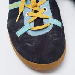 Dolce & Gabbana Multicolor Leather, Suede and Mesh Low-Top Sneakers Size 44