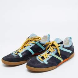 Dolce & Gabbana Multicolor Leather, Suede and Mesh Low-Top Sneakers Size 44