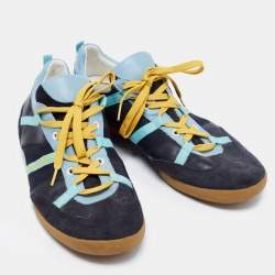 Dolce & Gabbana Multicolor Leather, Suede and Mesh Low-Top Sneakers Size 44