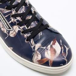 Pre Owned Dolce & Gabbana Multicolor Floral Printed Leather Low Top Sneakers Sie 45