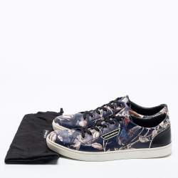 Pre Owned Dolce & Gabbana Multicolor Floral Printed Leather Low Top Sneakers Sie 45