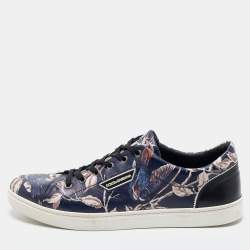 Dolce & Gabbana Multicolor Floral Printed Leather Low Top Sneakers Sie 45  Dolce & Gabbana | TLC