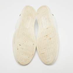 Pre Owned Dolce & Gabbana White Leather Low Top Sneakers Size 45