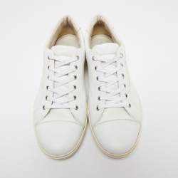 Pre Owned Dolce & Gabbana White Leather Low Top Sneakers Size 45