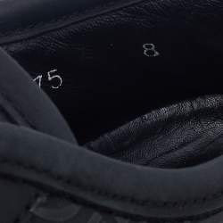 Dolce & Gabbana Black Leather Logo Low Top Sneakers Size 42