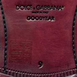 Pre Owned Dolce & Gabbana Black Leather Lace Up Derby Size 43