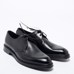 Pre Owned Dolce & Gabbana Black Leather Lace Up Derby Size 43