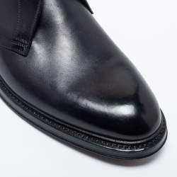 Pre Owned Dolce & Gabbana Black Leather Lace Up Derby Size 43