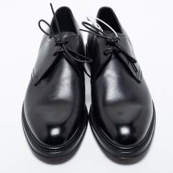 Pre Owned Dolce & Gabbana Black Leather Lace Up Derby Size 43