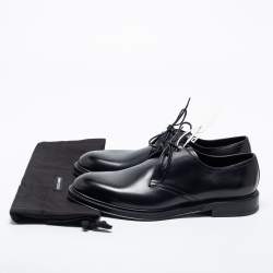 Pre Owned Dolce & Gabbana Black Leather Lace Up Derby Size 43