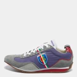 Dolce & Gabbana Multicolor Leather and Suede Low Top Sneakers Size 40.5