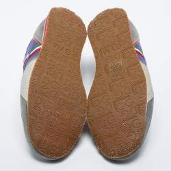 Dolce & Gabbana Multicolor Leather and Suede Low Top Sneakers Size 40.5
