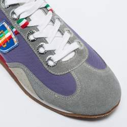 Dolce & Gabbana Multicolor Leather and Suede Low Top Sneakers Size 40.5